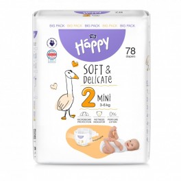 Pieluszki Bella Baby Happy Soft & Delicate Mini (2) 78szt.